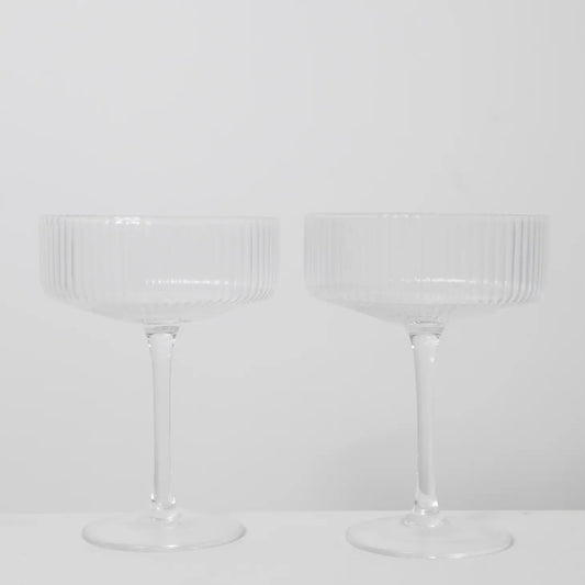 Ribbed Couple Glass set of 2